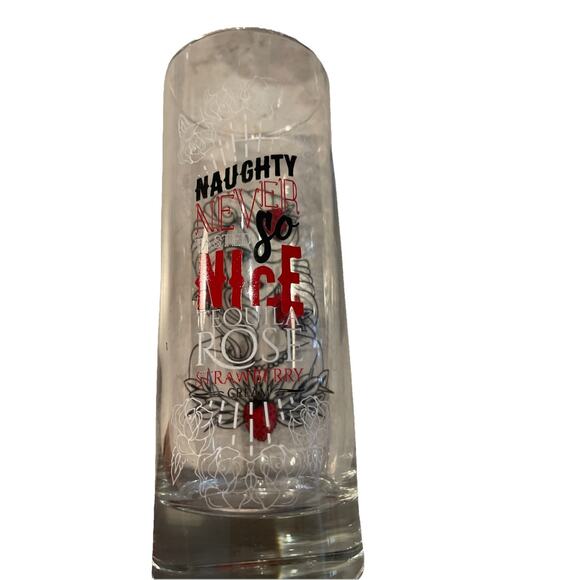 Tequila Rose Strawberry Cream Naughty Never Tasted So Nice Collins Glass MINT! - Picture 7 of 10